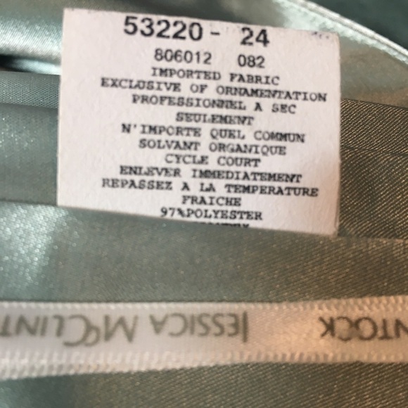 Jessica McClintock - Beautiful mint green jeweled breast formal mini dress - Picture 12 of 13